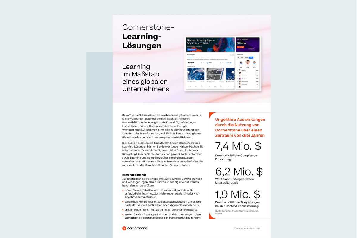Cornerstone-Learning-Lösungen